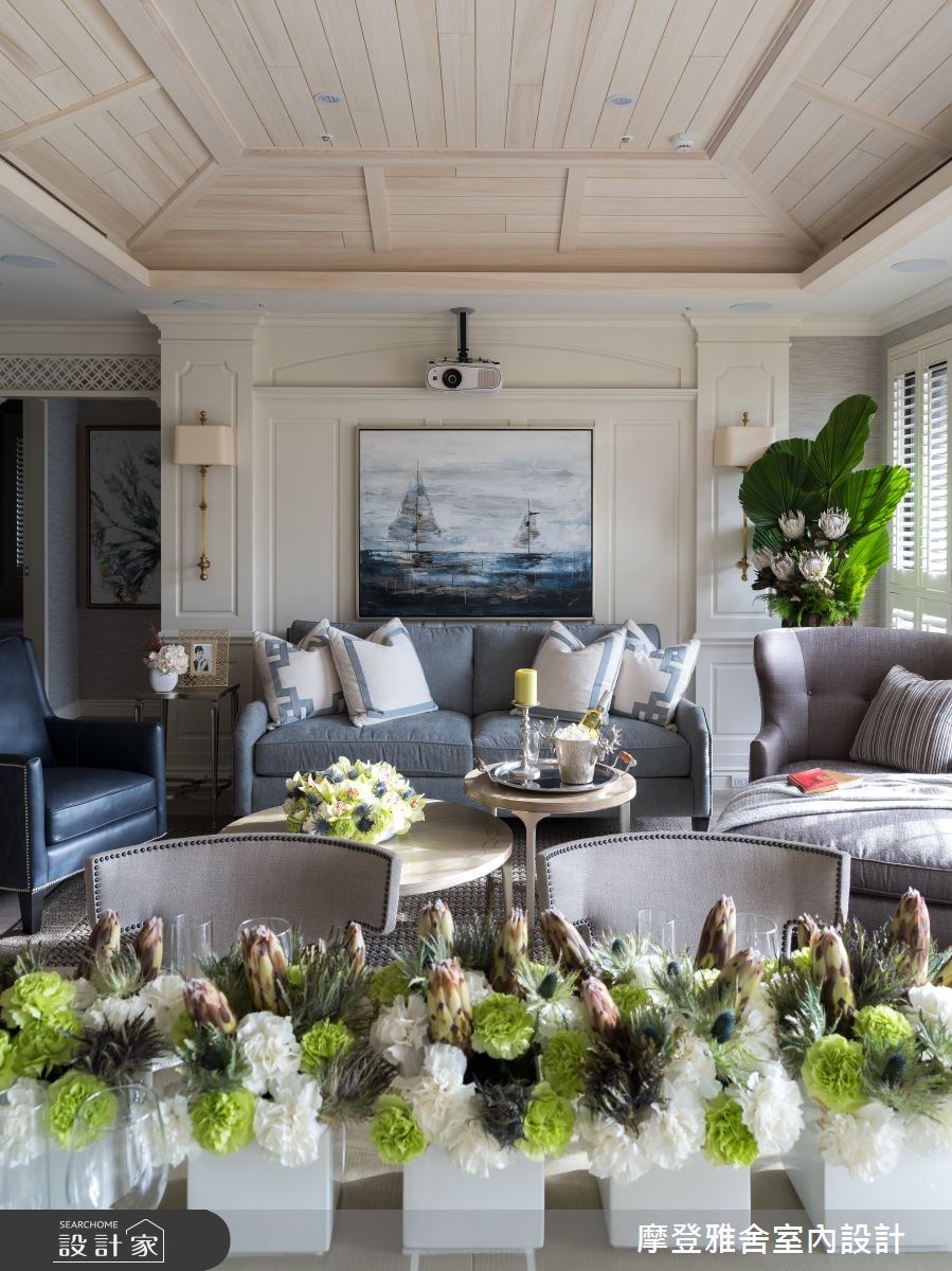 38坪新成屋(5年以下)＿美式風客廳餐廳案例圖片＿摩登雅舍室內設計＿摩登雅舍_69 優雅白色美式宅 × 海島風情度假宅之18
