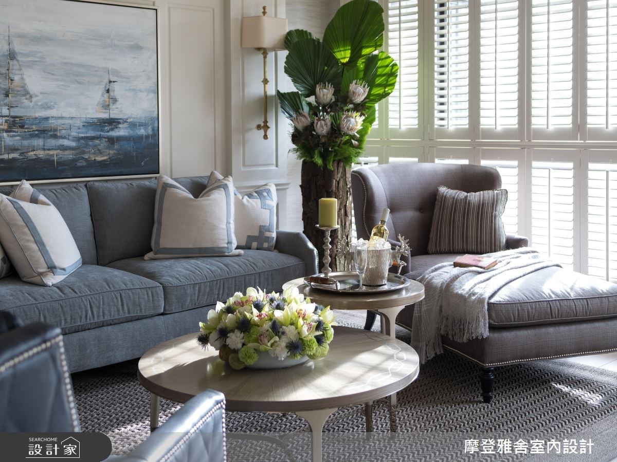 38坪新成屋(5年以下)＿美式風客廳案例圖片＿摩登雅舍室內設計＿摩登雅舍_69 優雅白色美式宅 × 海島風情度假宅之19