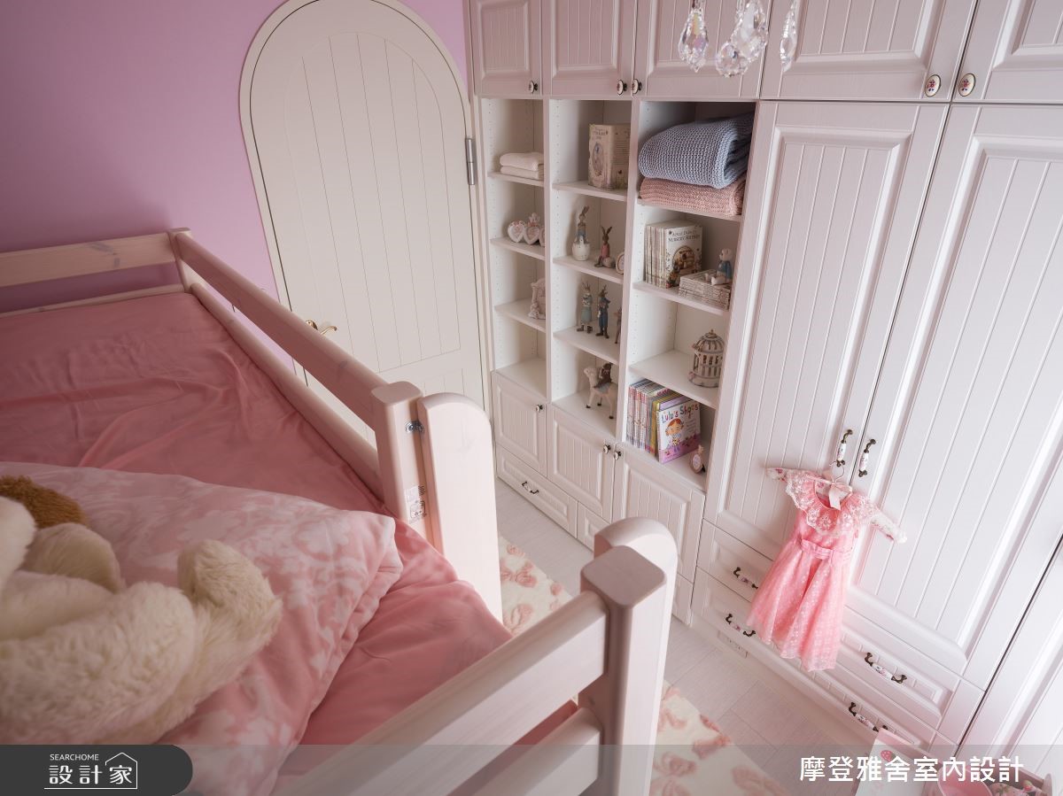 25坪新成屋(5年以下)＿鄉村風兒童房兒童房案例圖片＿摩登雅舍室內設計＿摩登雅舍_70 繪本裡的馬卡龍粉紅鄉村風訂製宅之13