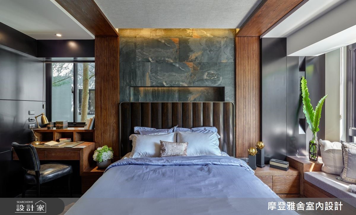 80坪中古屋(5~15年)＿美式風臥室案例圖片＿摩登雅舍室內設計＿摩登雅舍_71 美式鄉村風別墅 壁爐×綠意花園的日常之26