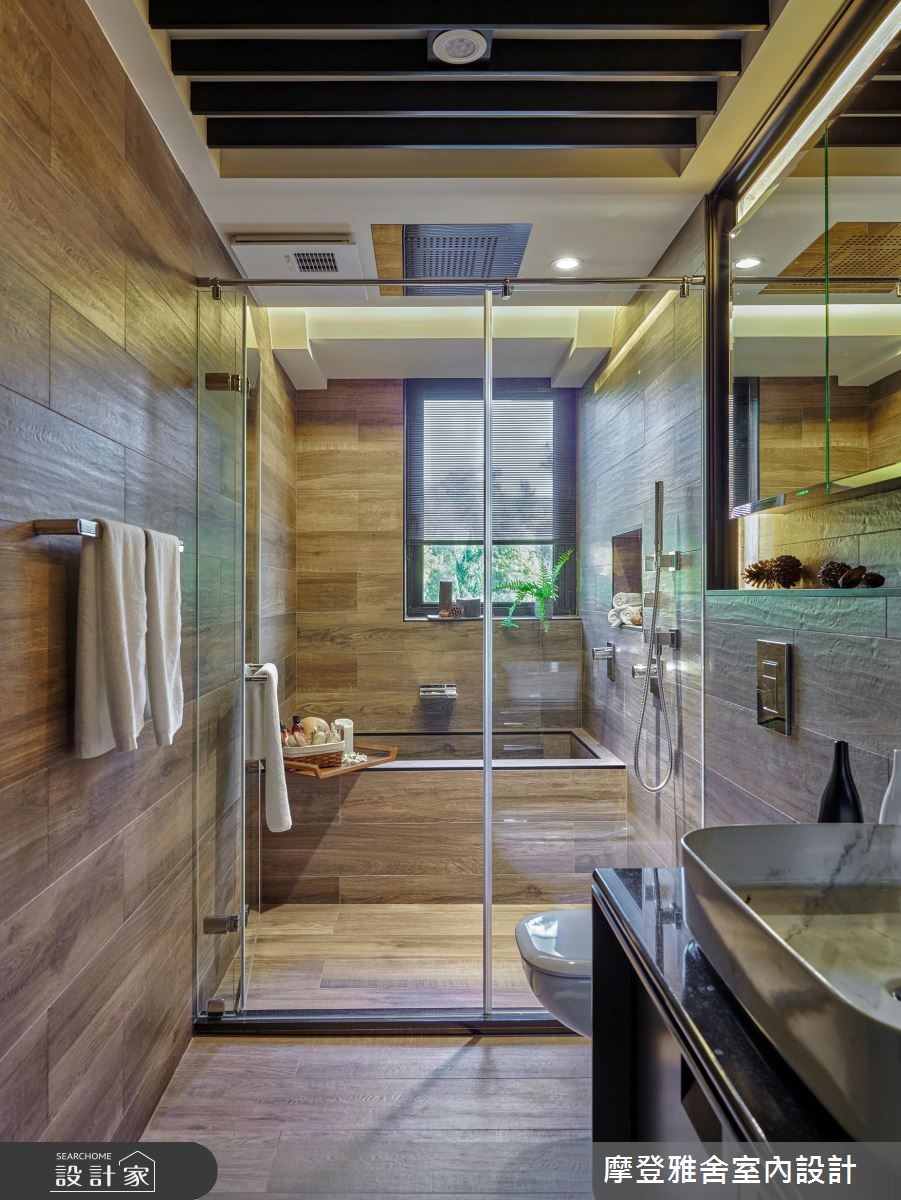 80坪中古屋(5~15年)＿美式風浴室案例圖片＿摩登雅舍室內設計＿摩登雅舍_71 美式鄉村風別墅 壁爐×綠意花園的日常之29