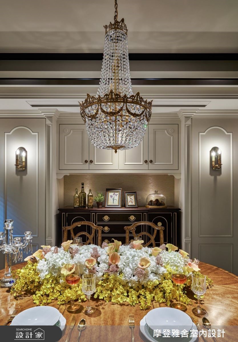 60坪中古屋(5~15年)＿混搭風餐廳案例圖片＿摩登雅舍室內設計＿摩登雅舍_72 北市中古屋 醫師最愛專屬高級訂製歐式風情宅之14