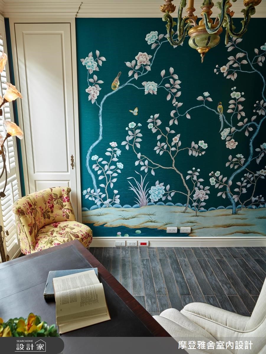 60坪中古屋(5~15年)＿混搭風書房案例圖片＿摩登雅舍室內設計＿摩登雅舍_72 北市中古屋 醫師最愛專屬高級訂製歐式風情宅之25