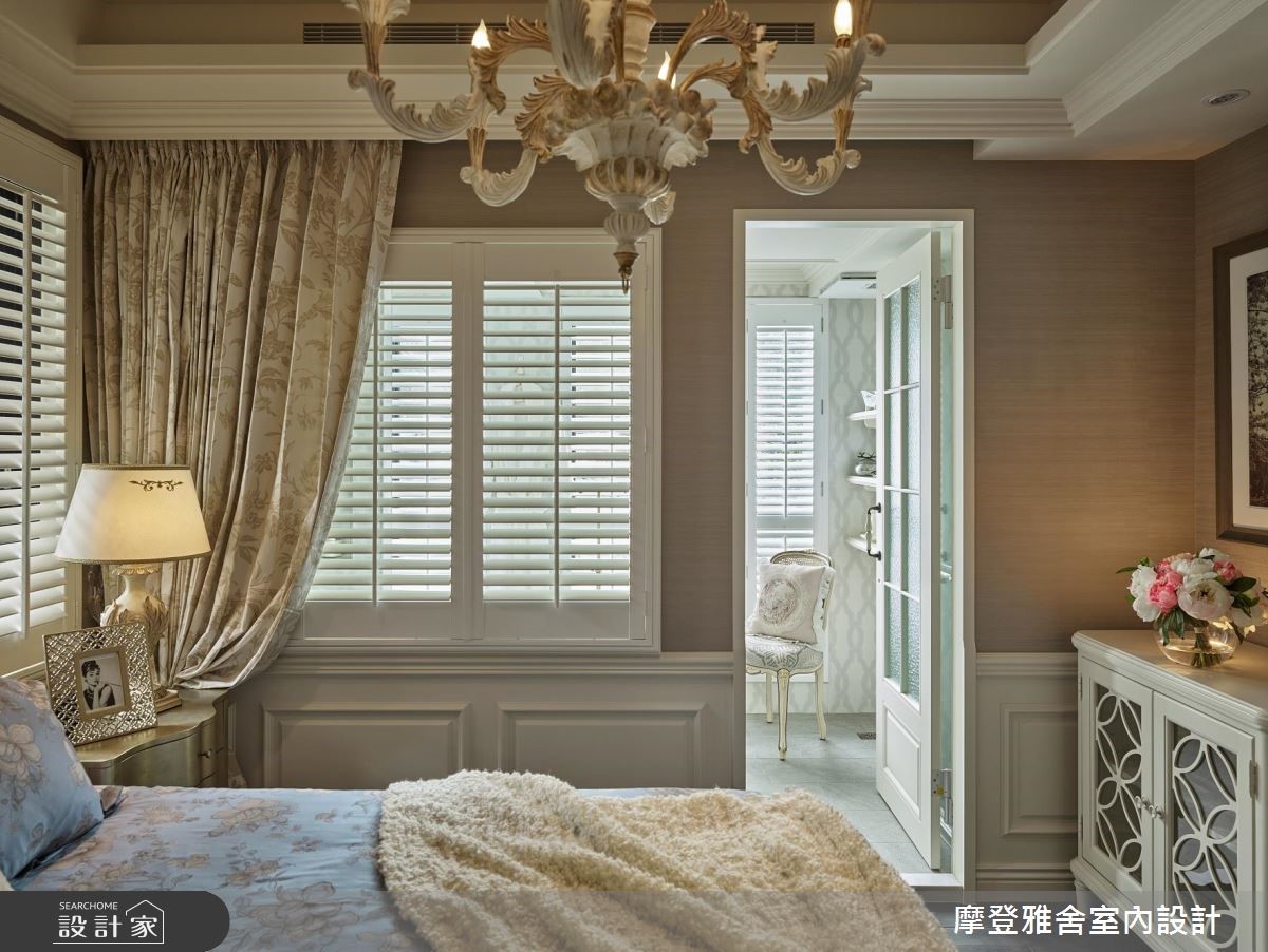 60坪中古屋(5~15年)＿混搭風臥室案例圖片＿摩登雅舍室內設計＿摩登雅舍_72 北市中古屋 醫師最愛專屬高級訂製歐式風情宅之20