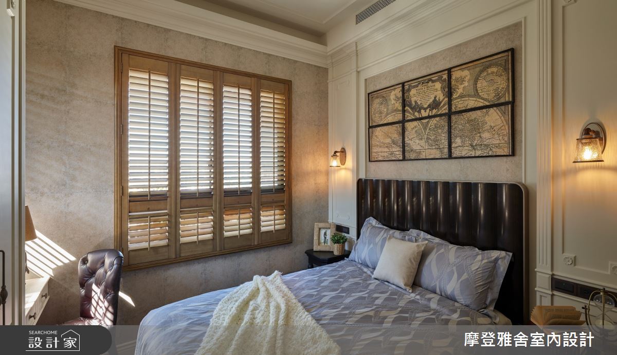 45坪新成屋(5年以下)＿鄉村風臥室案例圖片＿摩登雅舍室內設計＿摩登雅舍_74 森林古堡鄉村風 在家就像在歐洲度假之25