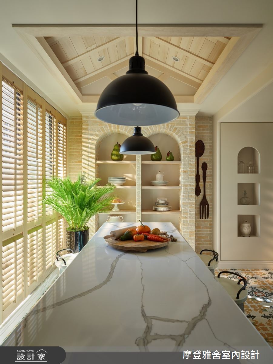 45坪新成屋(5年以下)＿鄉村風餐廳案例圖片＿摩登雅舍室內設計＿摩登雅舍_74 森林古堡鄉村風 在家就像在歐洲度假之18