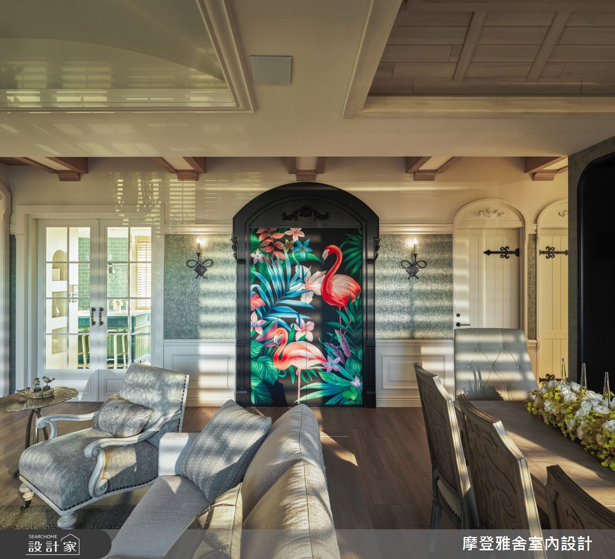 45坪新成屋(5年以下)＿鄉村風客廳案例圖片＿摩登雅舍室內設計＿摩登雅舍_74 森林古堡鄉村風 在家就像在歐洲度假之11