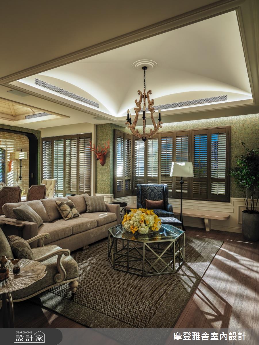 45坪新成屋(5年以下)＿鄉村風客廳案例圖片＿摩登雅舍室內設計＿摩登雅舍_74 森林古堡鄉村風 在家就像在歐洲度假之7