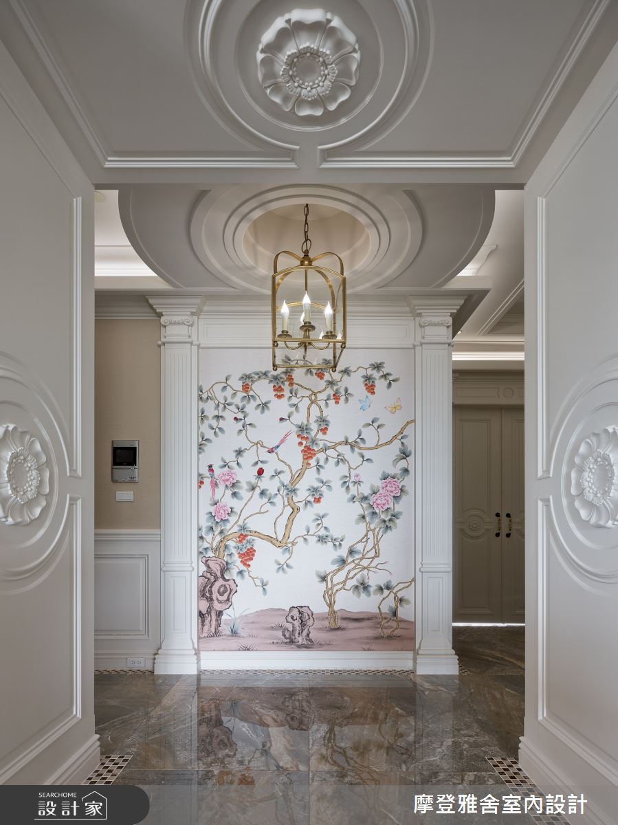 80坪中古屋(5~15年)＿鄉村風玄關案例圖片＿摩登雅舍室內設計＿摩登雅舍_75 中古屋翻新空中花園 高級訂製無國界度假風Villa宅邸之18