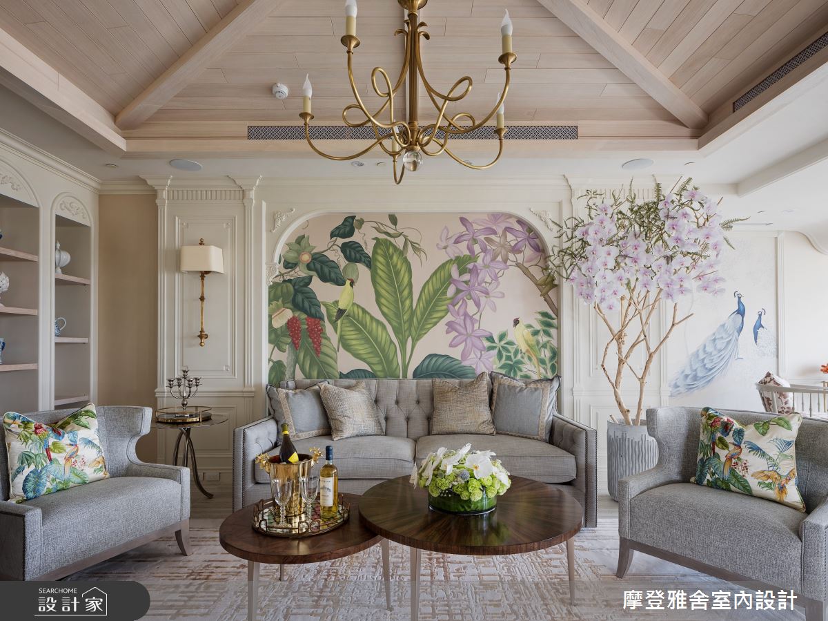 80坪中古屋(5~15年)＿鄉村風客廳案例圖片＿摩登雅舍室內設計＿摩登雅舍_75 中古屋翻新空中花園 高級訂製無國界度假風Villa宅邸之21