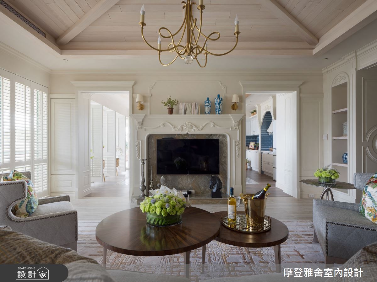 80坪中古屋(5~15年)＿鄉村風客廳案例圖片＿摩登雅舍室內設計＿摩登雅舍_75 中古屋翻新空中花園 高級訂製無國界度假風Villa宅邸之24