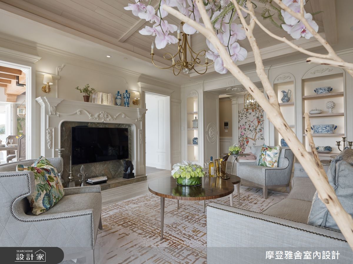 80坪中古屋(5~15年)＿鄉村風客廳案例圖片＿摩登雅舍室內設計＿摩登雅舍_75 中古屋翻新空中花園 高級訂製無國界度假風Villa宅邸之25