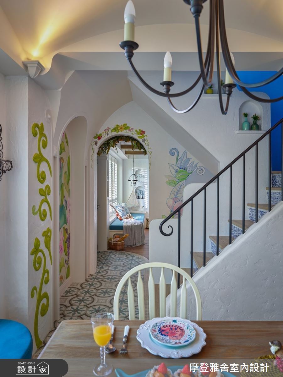 80坪老屋(16~30年)＿鄉村風餐廳案例圖片＿摩登雅舍室內設計＿摩登雅舍_77 老屋主再委託翻新透天起家厝 鄉村風地中海別墅在家渡假之13