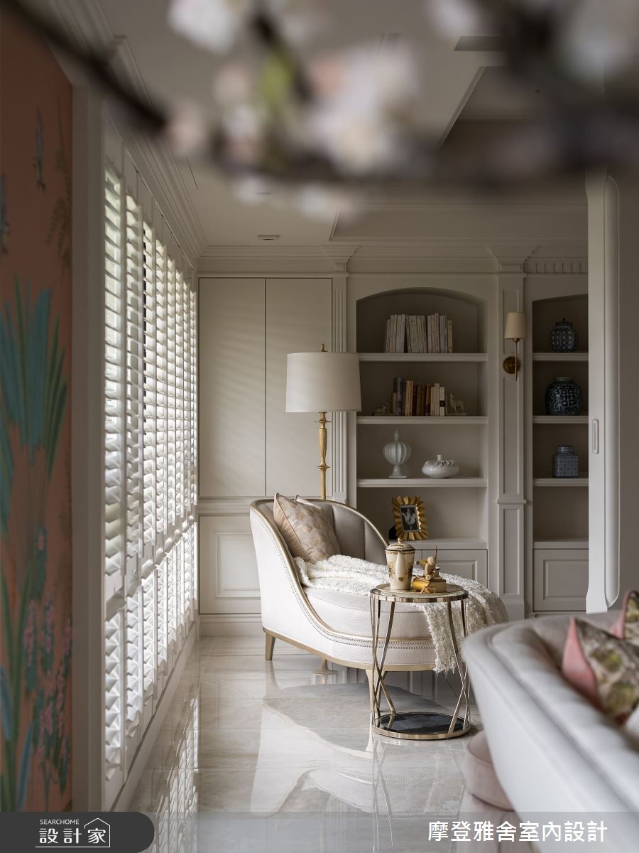 100坪中古屋(5~15年)＿新古典案例圖片＿摩登雅舍室內設計＿摩登雅舍_78 鐵粉姊妹愛的禮物 百坪中古屋翻新奶油白新古典飯店宅之19