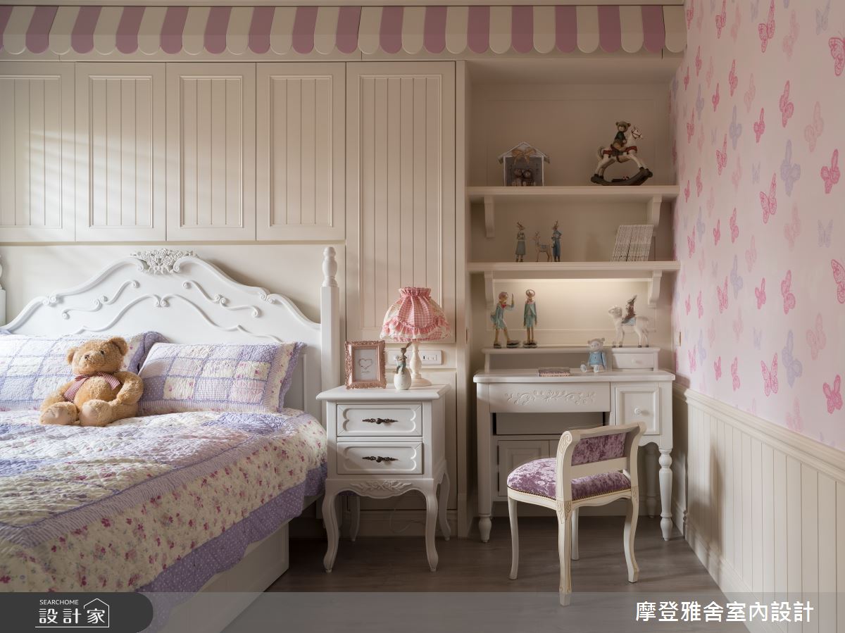 58坪新成屋(5年以下)＿鄉村風臥室兒童房兒童房案例圖片＿摩登雅舍室內設計＿摩登雅舍_80紫藤花鄉村風城堡之18