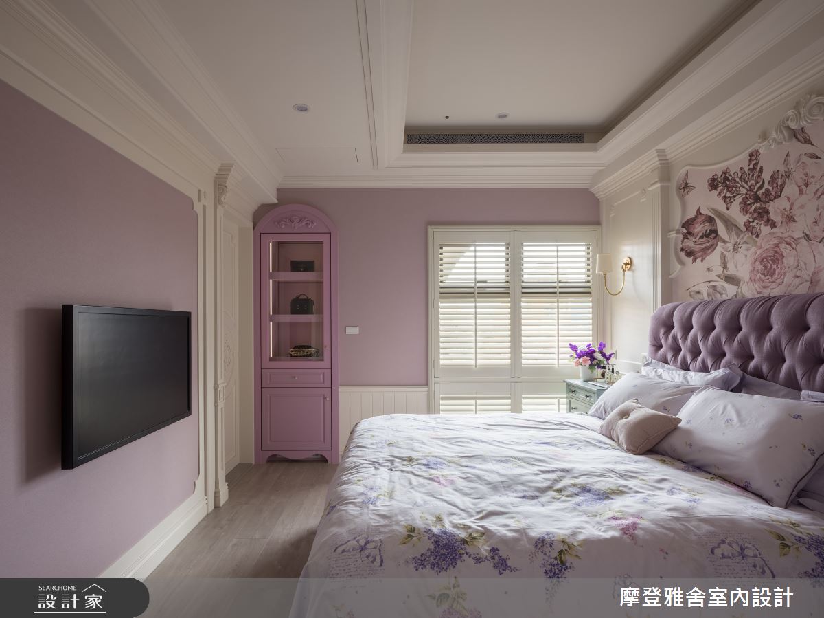 58坪新成屋(5年以下)＿鄉村風臥室案例圖片＿摩登雅舍室內設計＿摩登雅舍_80紫藤花鄉村風城堡之22