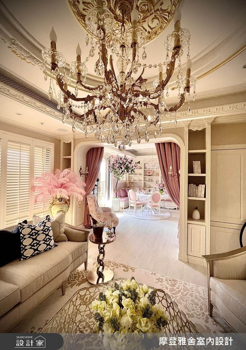50坪中古屋(5~15年)＿新古典客廳餐廳案例圖片＿摩登雅舍室內設計＿摩登雅舍_81屋主三次合作高定新古典藝術殿堂巴黎凡爾賽風格宅邸之8
