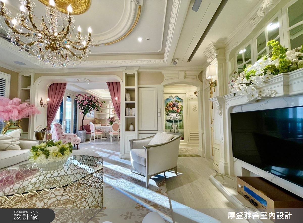 50坪中古屋(5~15年)＿新古典客廳餐廳案例圖片＿摩登雅舍室內設計＿摩登雅舍_81屋主三次合作高定新古典藝術殿堂巴黎凡爾賽風格宅邸之9
