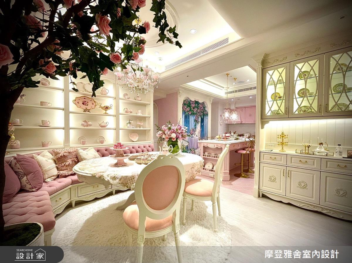 50坪中古屋(5~15年)＿新古典餐廳案例圖片＿摩登雅舍室內設計＿摩登雅舍_81屋主三次合作高定新古典藝術殿堂巴黎凡爾賽風格宅邸之12