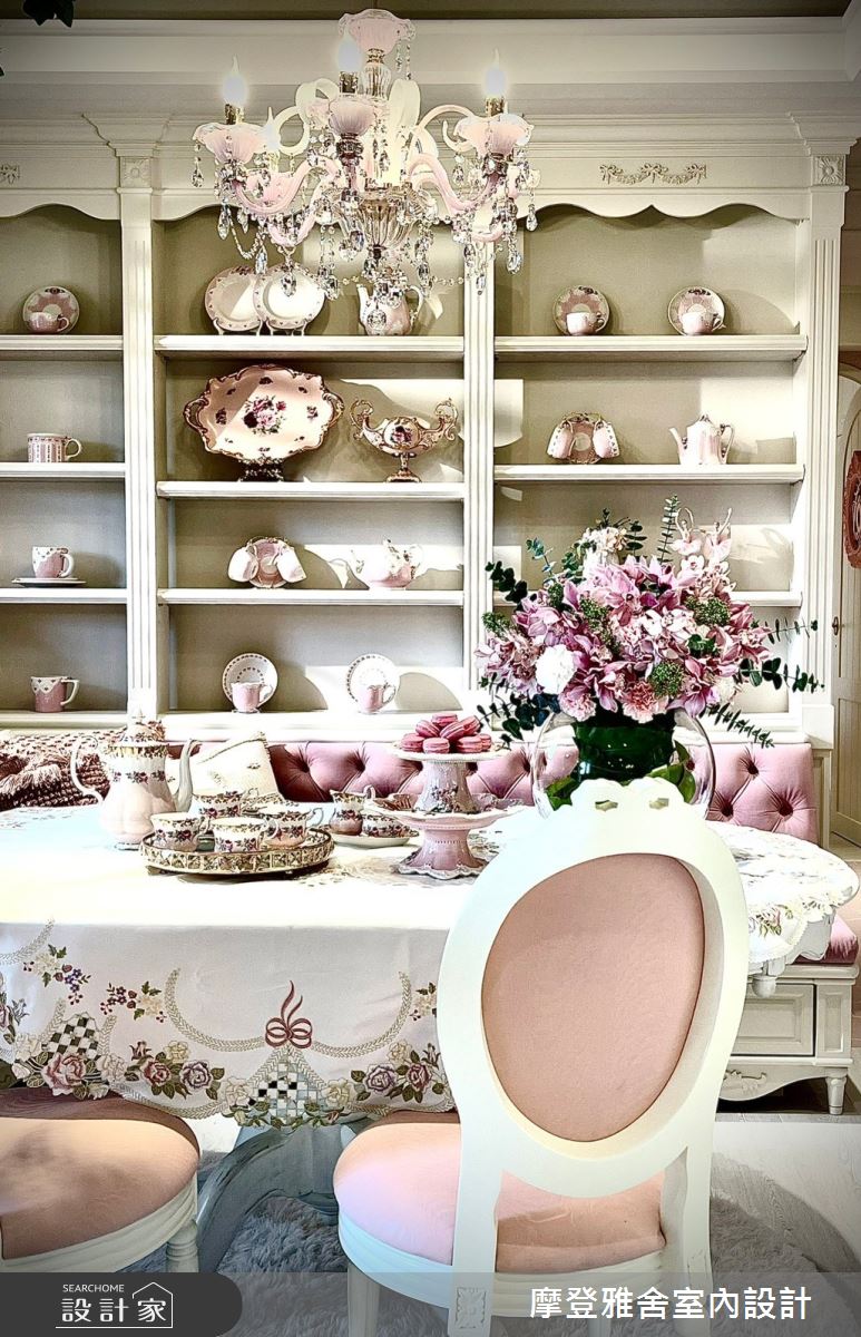 50坪中古屋(5~15年)＿新古典餐廳案例圖片＿摩登雅舍室內設計＿摩登雅舍_81屋主三次合作高定新古典藝術殿堂巴黎凡爾賽風格宅邸之16