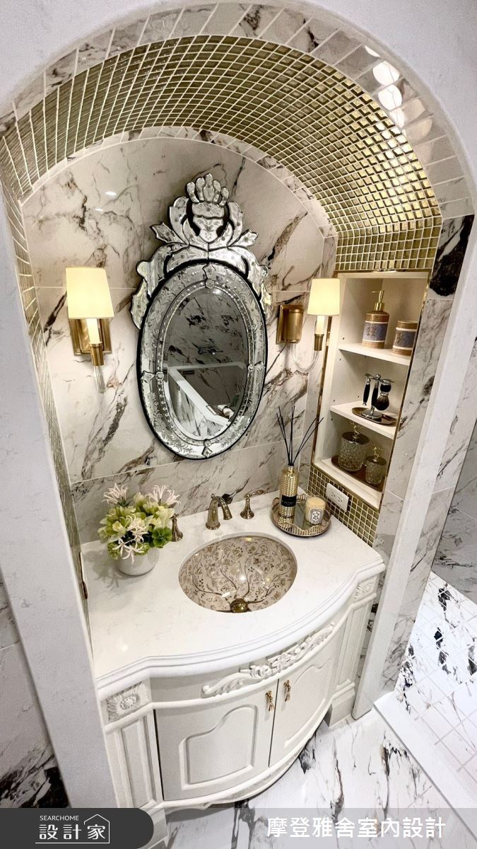 50坪中古屋(5~15年)＿新古典浴室案例圖片＿摩登雅舍室內設計＿摩登雅舍_81屋主三次合作高定新古典藝術殿堂巴黎凡爾賽風格宅邸之25