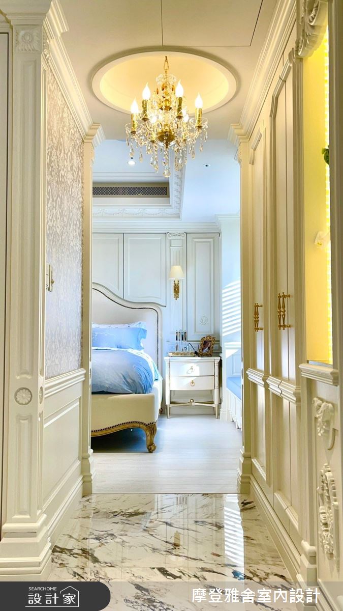 50坪中古屋(5~15年)＿新古典臥室走廊案例圖片＿摩登雅舍室內設計＿摩登雅舍_81屋主三次合作高定新古典藝術殿堂巴黎凡爾賽風格宅邸之26