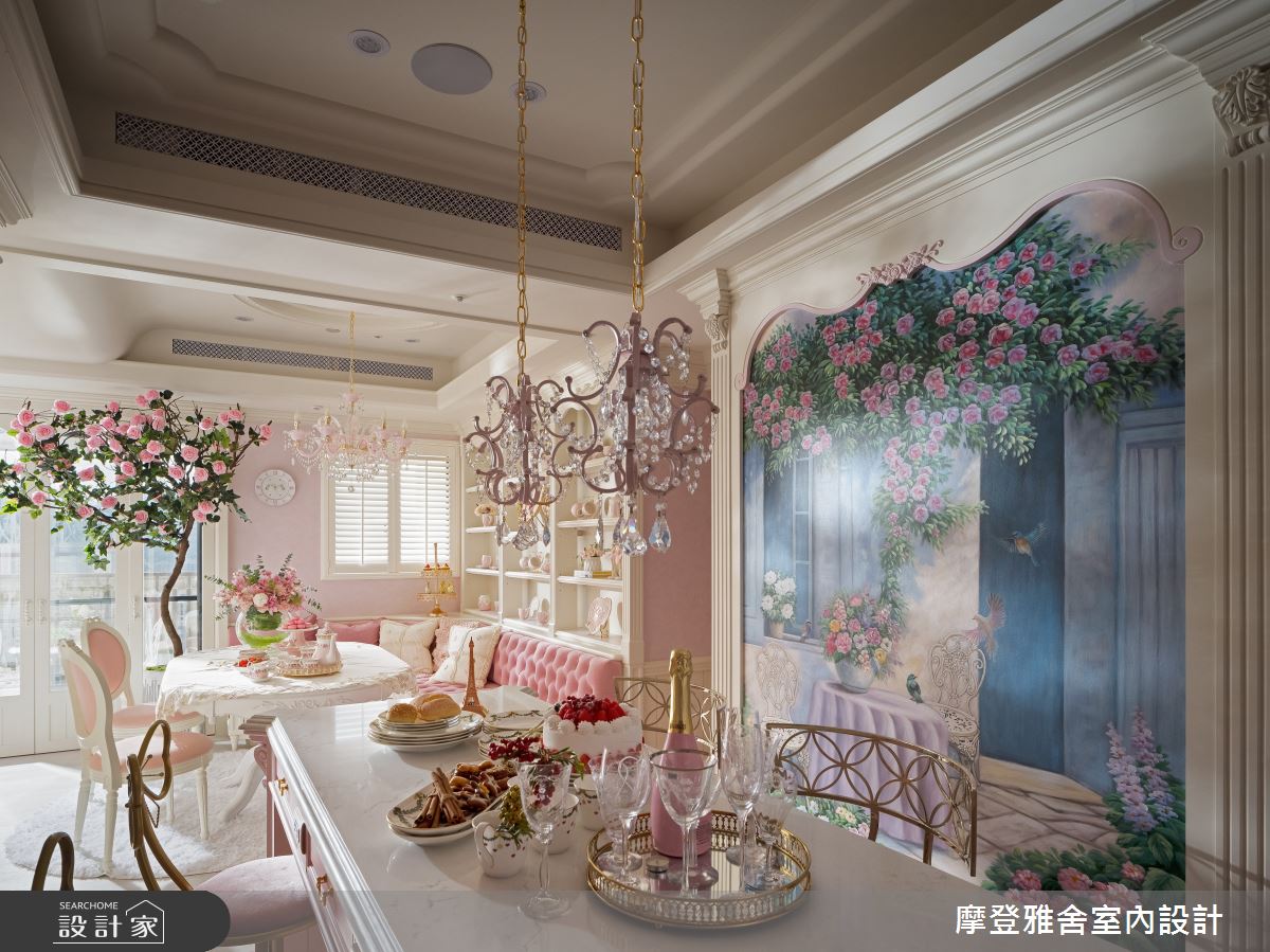 50坪中古屋(5~15年)＿新古典餐廳吧檯案例圖片＿摩登雅舍室內設計＿摩登雅舍_81屋主三次合作高定新古典藝術殿堂巴黎凡爾賽風格宅邸之53