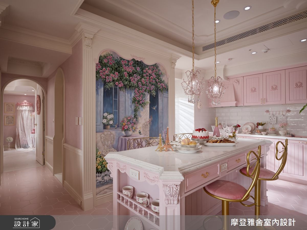 50坪中古屋(5~15年)＿新古典廚房吧檯中島案例圖片＿摩登雅舍室內設計＿摩登雅舍_81屋主三次合作高定新古典藝術殿堂巴黎凡爾賽風格宅邸之54