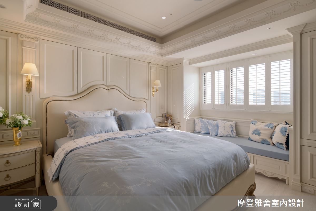50坪中古屋(5~15年)＿新古典臥室臥榻案例圖片＿摩登雅舍室內設計＿摩登雅舍_81屋主三次合作高定新古典藝術殿堂巴黎凡爾賽風格宅邸之55
