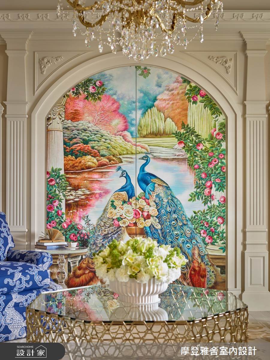 50坪中古屋(5~15年)＿新古典客廳案例圖片＿摩登雅舍室內設計＿摩登雅舍_81屋主三次合作高定新古典藝術殿堂巴黎凡爾賽風格宅邸之34