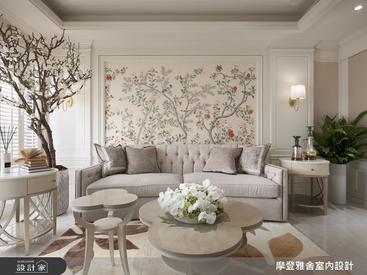 45坪老屋(16~30年)＿美式風客廳案例圖片＿摩登雅舍室內設計＿摩登雅舍_83尊榮退休生活 輕奢歐美系飯店宅之3