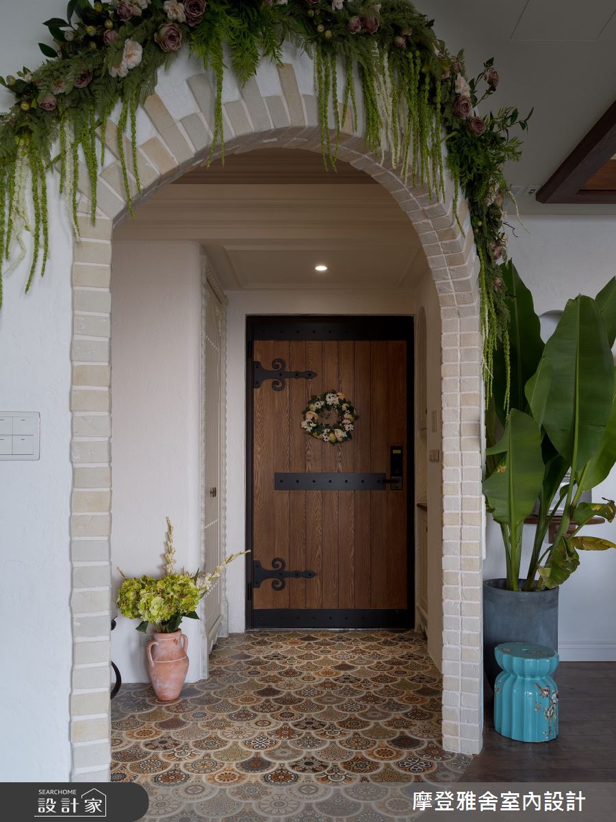 38坪新成屋(5年以下)＿南洋風玄關案例圖片＿摩登雅舍室內設計＿摩登雅舍_84第三次合作西班牙風格濱海豪華度假宅之1