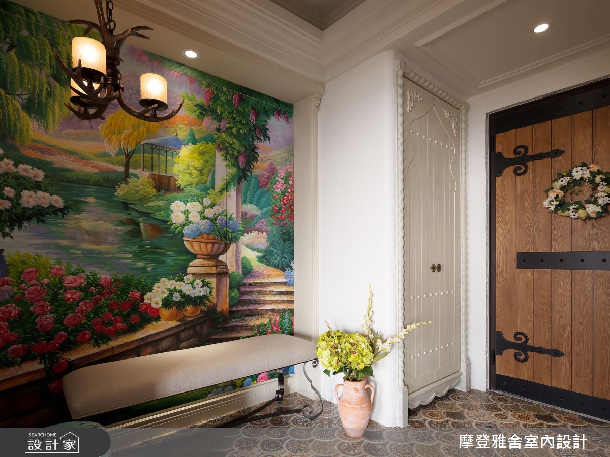 38坪新成屋(5年以下)＿南洋風玄關案例圖片＿摩登雅舍室內設計＿摩登雅舍_84第三次合作西班牙風格濱海豪華度假宅之3