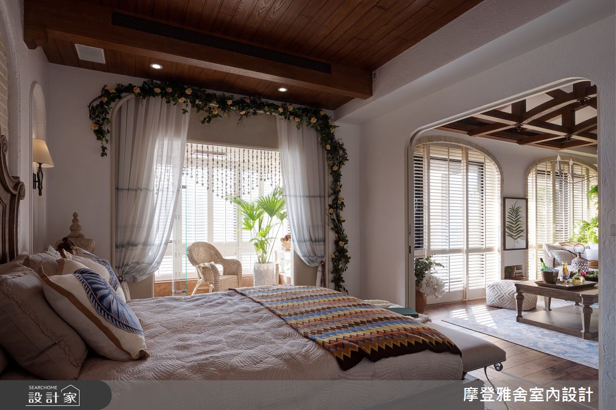 38坪新成屋(5年以下)＿南洋風臥室案例圖片＿摩登雅舍室內設計＿摩登雅舍_84第三次合作西班牙風格濱海豪華度假宅之23