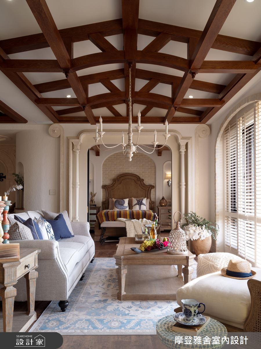 38坪新成屋(5年以下)＿南洋風客廳案例圖片＿摩登雅舍室內設計＿摩登雅舍_84第三次合作西班牙風格濱海豪華度假宅之16