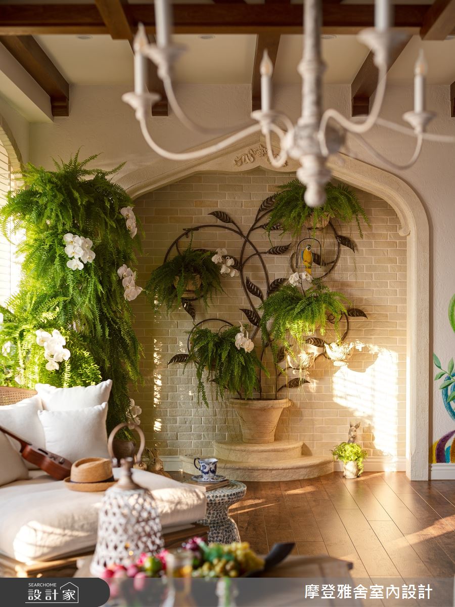 38坪新成屋(5年以下)＿南洋風客廳案例圖片＿摩登雅舍室內設計＿摩登雅舍_84第三次合作西班牙風格濱海豪華度假宅之7