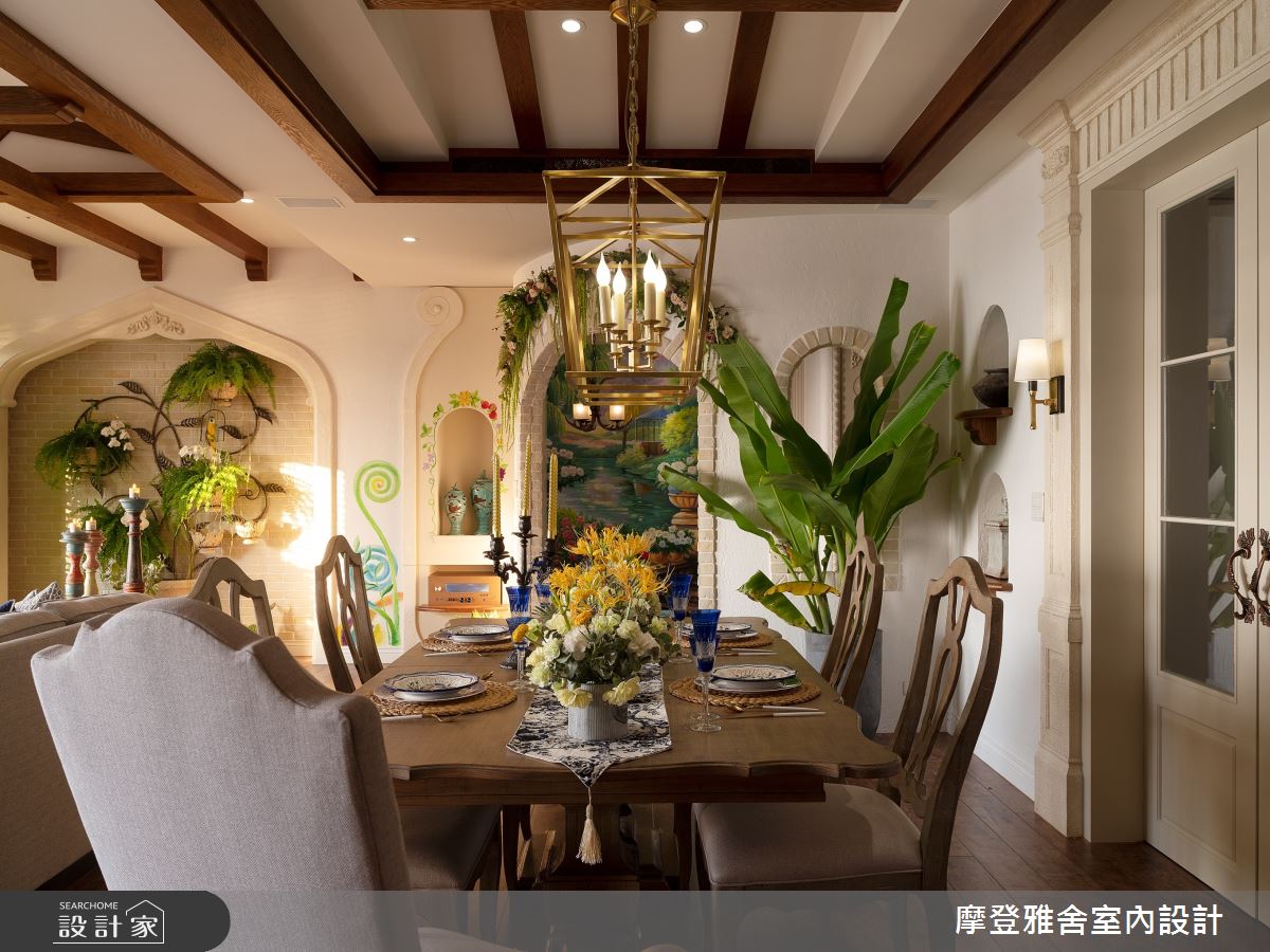 38坪新成屋(5年以下)＿南洋風餐廳案例圖片＿摩登雅舍室內設計＿摩登雅舍_84第三次合作西班牙風格濱海豪華度假宅之9