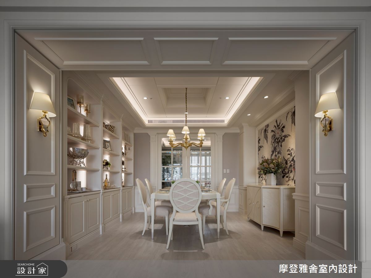 65坪新成屋(5年以下)＿法式風餐廳案例圖片＿摩登雅舍室內設計＿摩登雅舍_85王者之香高定輕奢美式豪邸之11