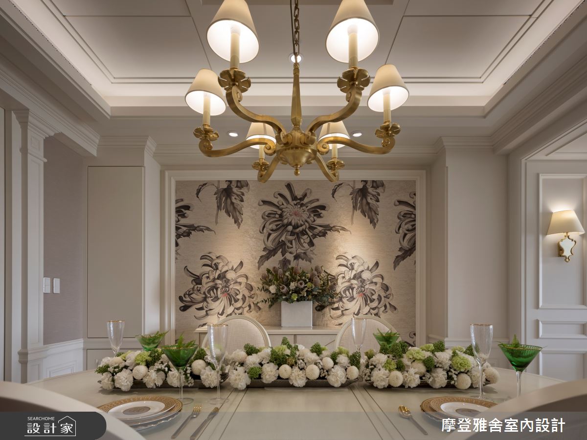65坪新成屋(5年以下)＿法式風餐廳案例圖片＿摩登雅舍室內設計＿摩登雅舍_85王者之香高定輕奢美式豪邸之12