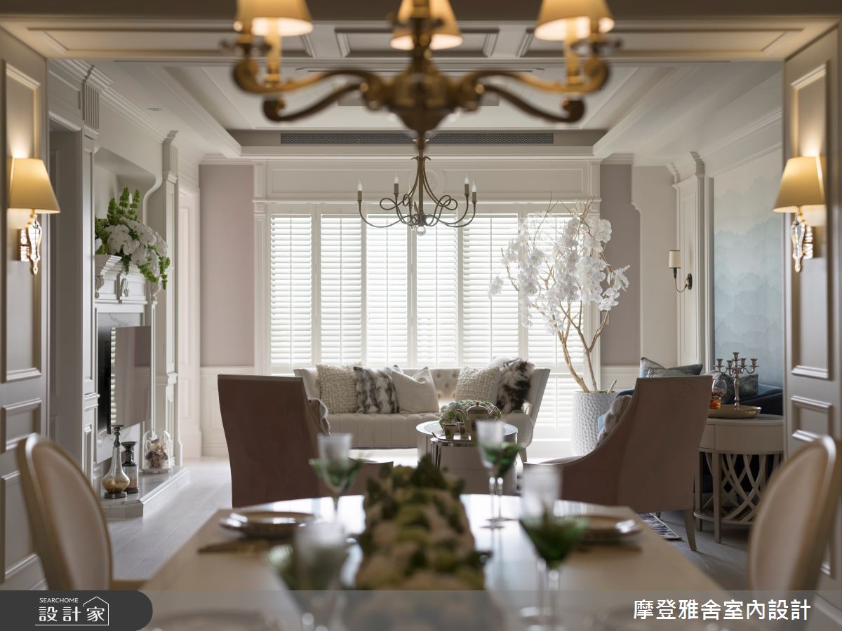 65坪新成屋(5年以下)＿法式風餐廳案例圖片＿摩登雅舍室內設計＿摩登雅舍_85王者之香高定輕奢美式豪邸之14