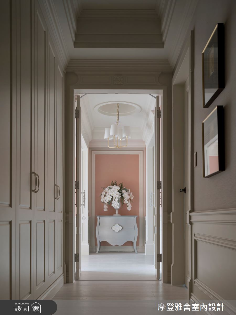 65坪新成屋(5年以下)＿法式風走廊案例圖片＿摩登雅舍室內設計＿摩登雅舍_85王者之香高定輕奢美式豪邸之16