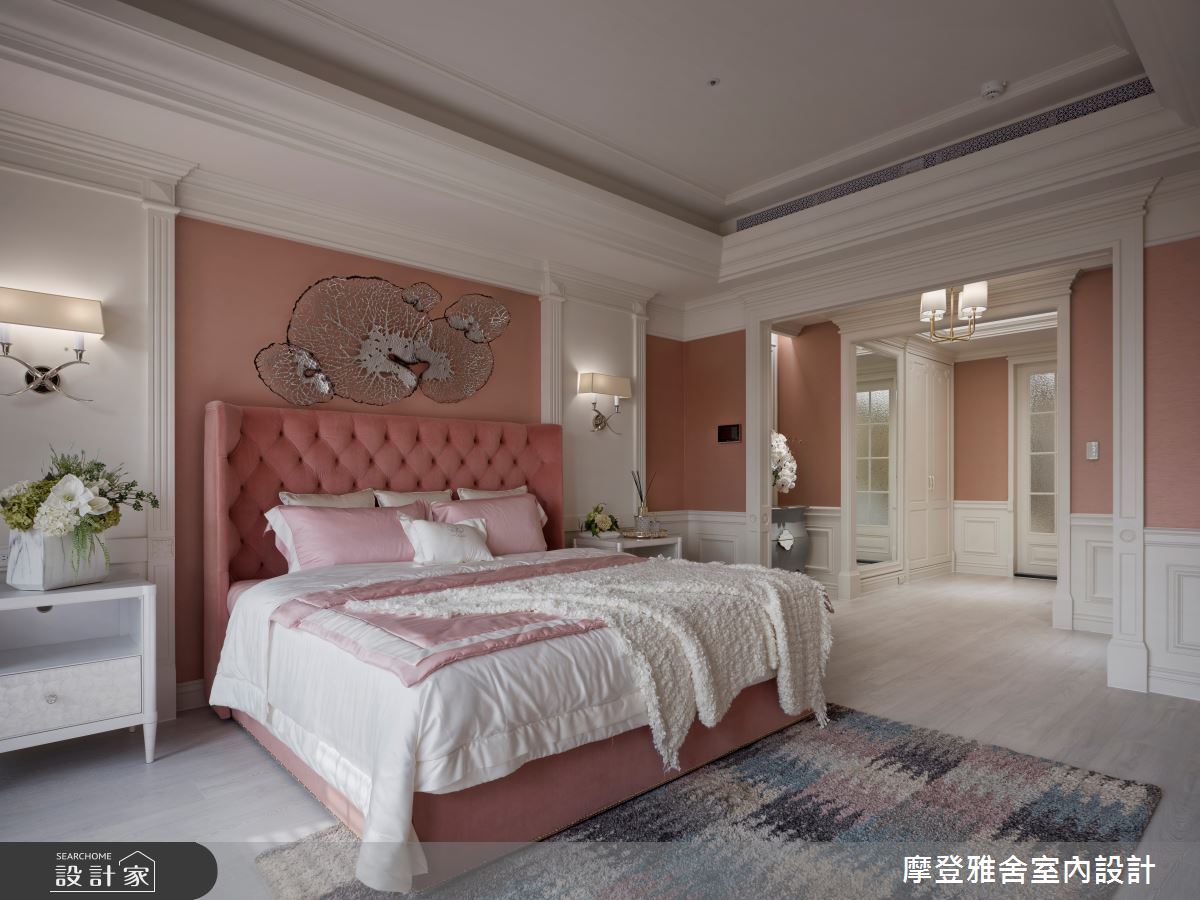 65坪新成屋(5年以下)＿法式風臥室案例圖片＿摩登雅舍室內設計＿摩登雅舍_85王者之香高定輕奢美式豪邸之19