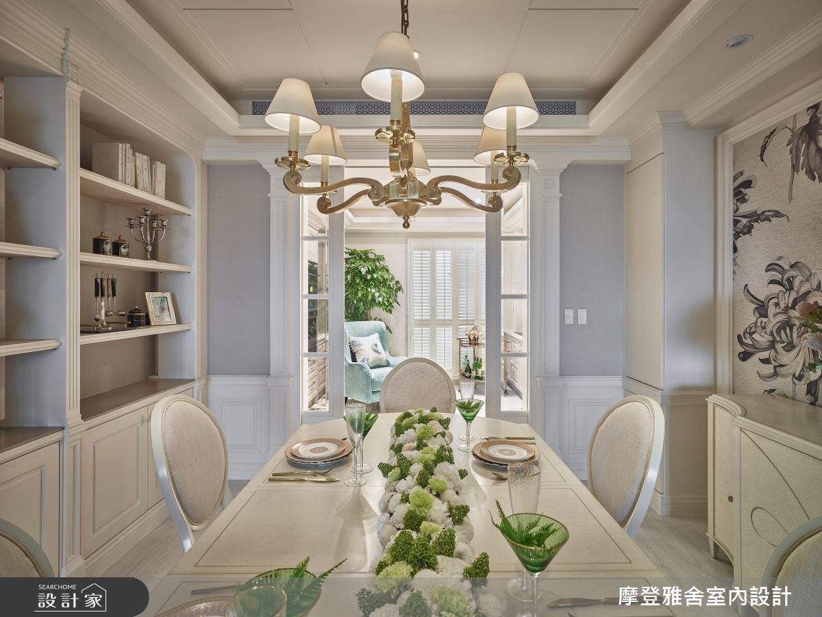 65坪新成屋(5年以下)＿法式風餐廳案例圖片＿摩登雅舍室內設計＿摩登雅舍_85王者之香高定輕奢美式豪邸之34