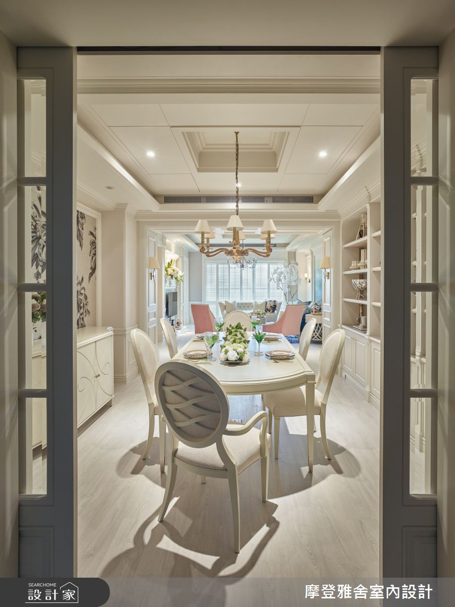 65坪新成屋(5年以下)＿法式風餐廳案例圖片＿摩登雅舍室內設計＿摩登雅舍_85王者之香高定輕奢美式豪邸之32