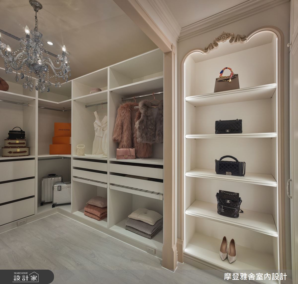 65坪新成屋(5年以下)＿法式風更衣間案例圖片＿摩登雅舍室內設計＿摩登雅舍_85王者之香高定輕奢美式豪邸之39