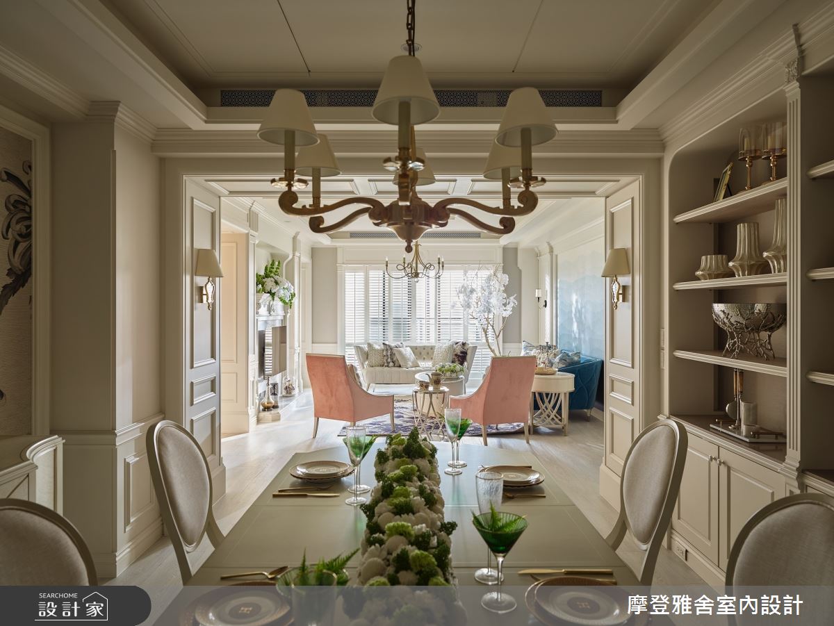 65坪新成屋(5年以下)＿法式風餐廳案例圖片＿摩登雅舍室內設計＿摩登雅舍_85王者之香高定輕奢美式豪邸之31