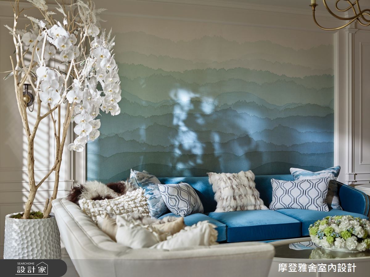 65坪新成屋(5年以下)＿法式風客廳案例圖片＿摩登雅舍室內設計＿摩登雅舍_85王者之香高定輕奢美式豪邸之26