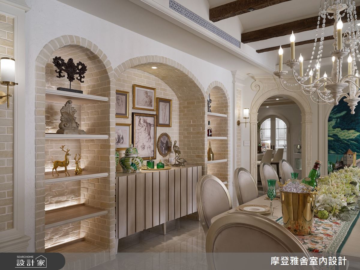 120坪老屋(16~30年)＿異國風餐廳案例圖片＿摩登雅舍室內設計＿摩登雅舍_86老屋翻新百坪豪邸歐式度假莊園之16