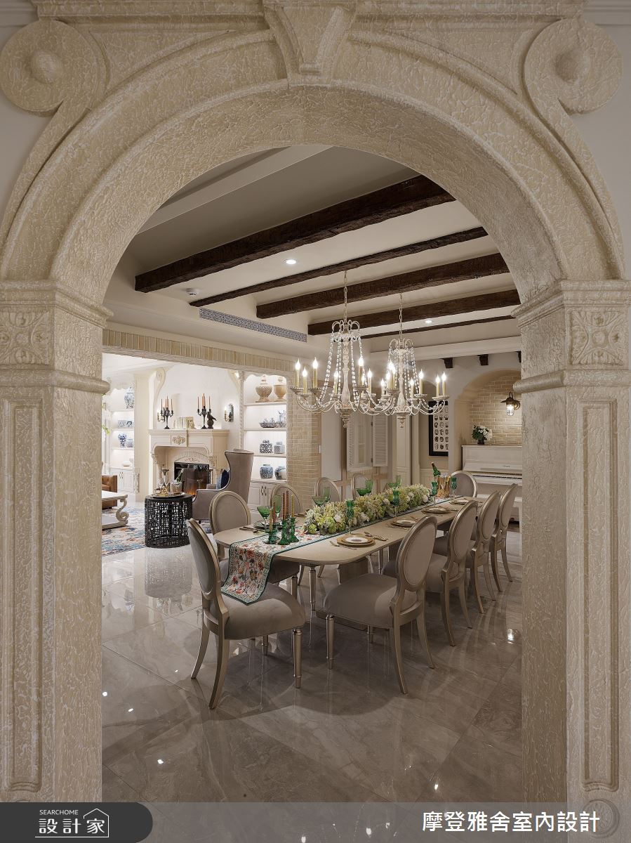 120坪老屋(16~30年)＿異國風餐廳案例圖片＿摩登雅舍室內設計＿摩登雅舍_86老屋翻新百坪豪邸歐式度假莊園之20