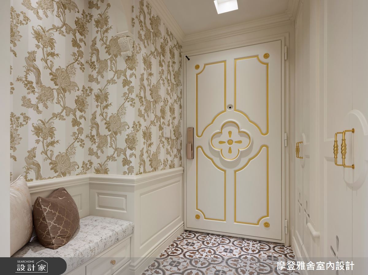 45坪老屋(16~30年)＿新古典玄關案例圖片＿摩登雅舍室內設計＿摩登雅舍_87老屋翻新法式輕洛可可風精品飯店宅之4